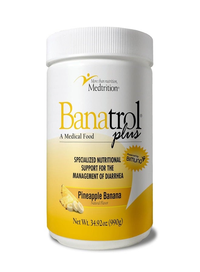 Medtrition Banatrol® Natural Anti-Diarrheal with Prebiotics, Relief from Chronic Diarrhea, IBS, Recurring Diarrhea, Clinically Supported Medical Food, Non-Constipating 90 Servings (Pineapple) - Image 1
